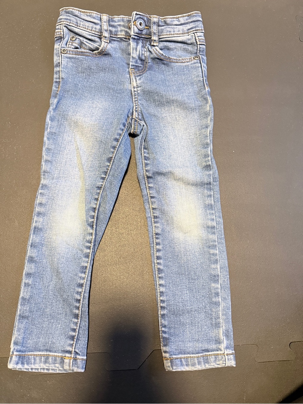 Light Wash Blue Kids' Denim Jeans - Classic Straight Fit